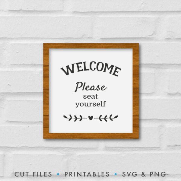 Welcome, Please Seat Yourself SVG - Image 4