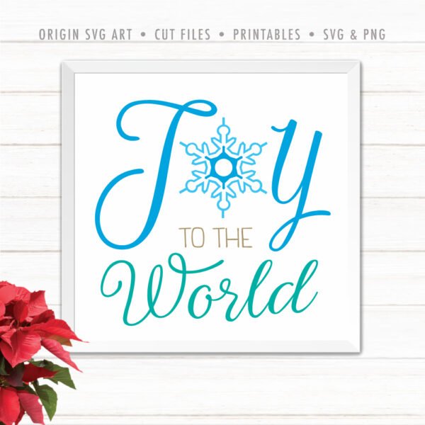 Joy To The World SVG and PNG Christmas Cutfile for Cricut - Image 3