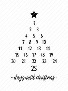 Days Until Christmas Sign Cricut File – Origin SVG Art