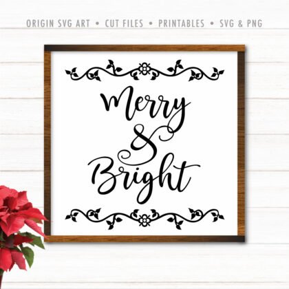 merry and bright cutfile