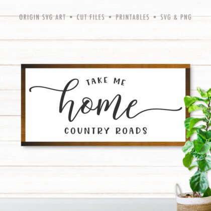 Take Me Home, Country Roads SVG