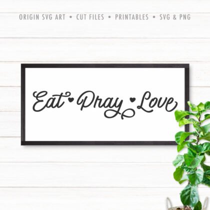 Eat, Pray, Love SVG