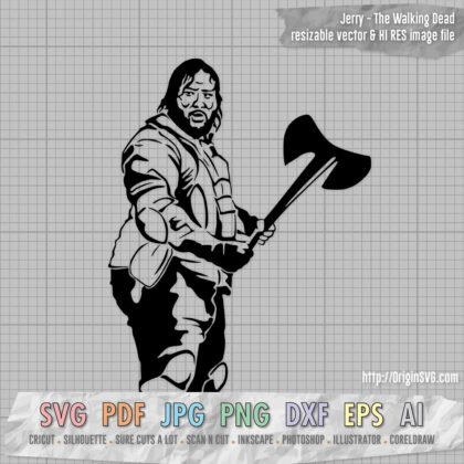 Jerry with axe the Walking Dead Cooper Andrews
