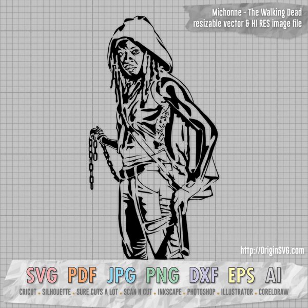 The Walking Dead Michonne SVG Clip art
