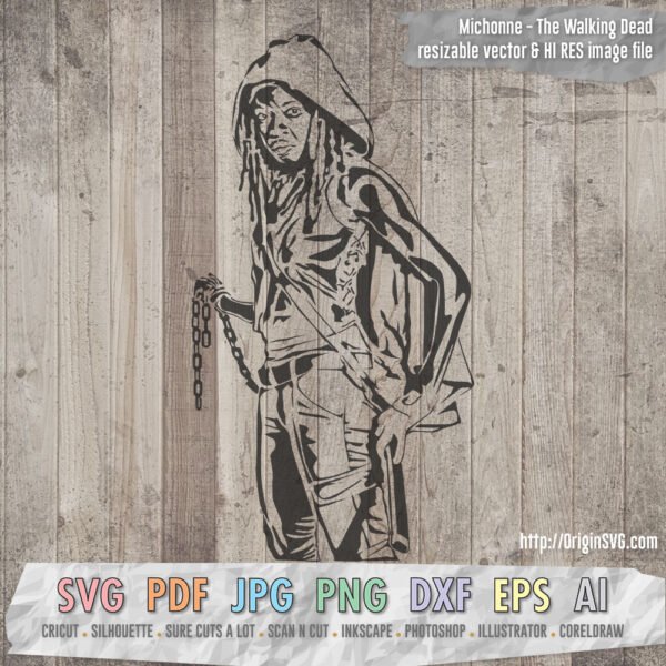 The Walking Dead Michonne SVG Clip art