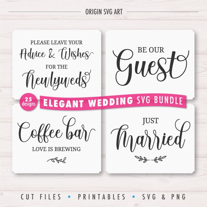 Download 25 Designs Wedding Signs Bundle Elegant Wedding Cards Svg Origin Svg Art