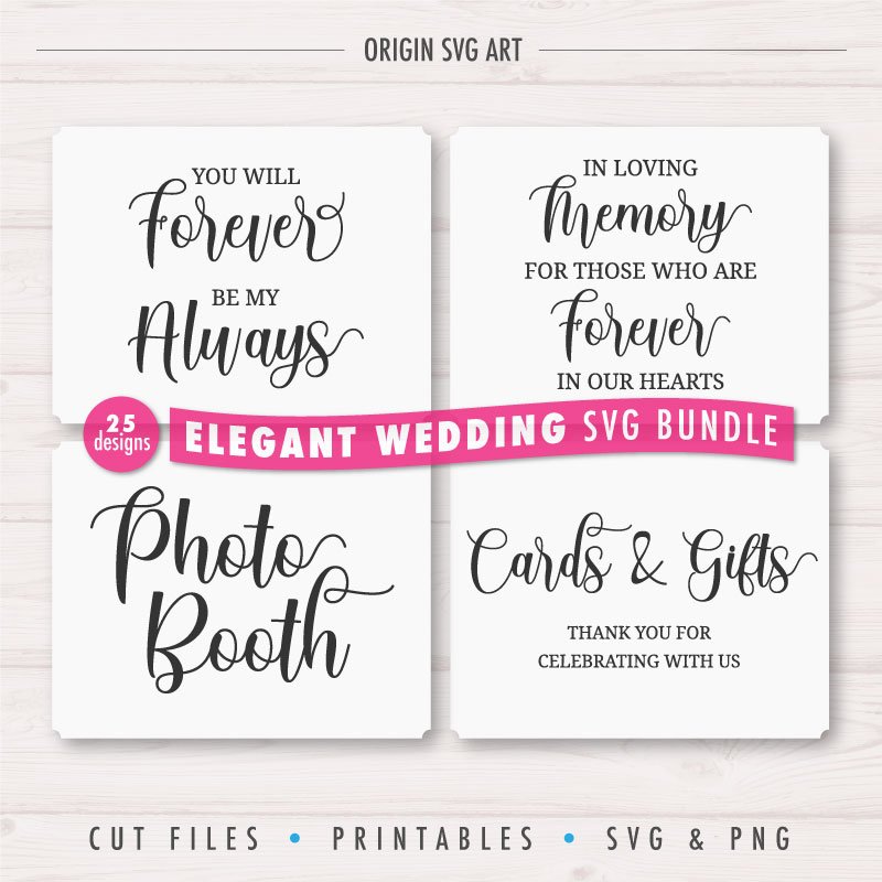 Download 25 Designs Wedding Signs Bundle Elegant Wedding Cards Svg Origin Svg Art