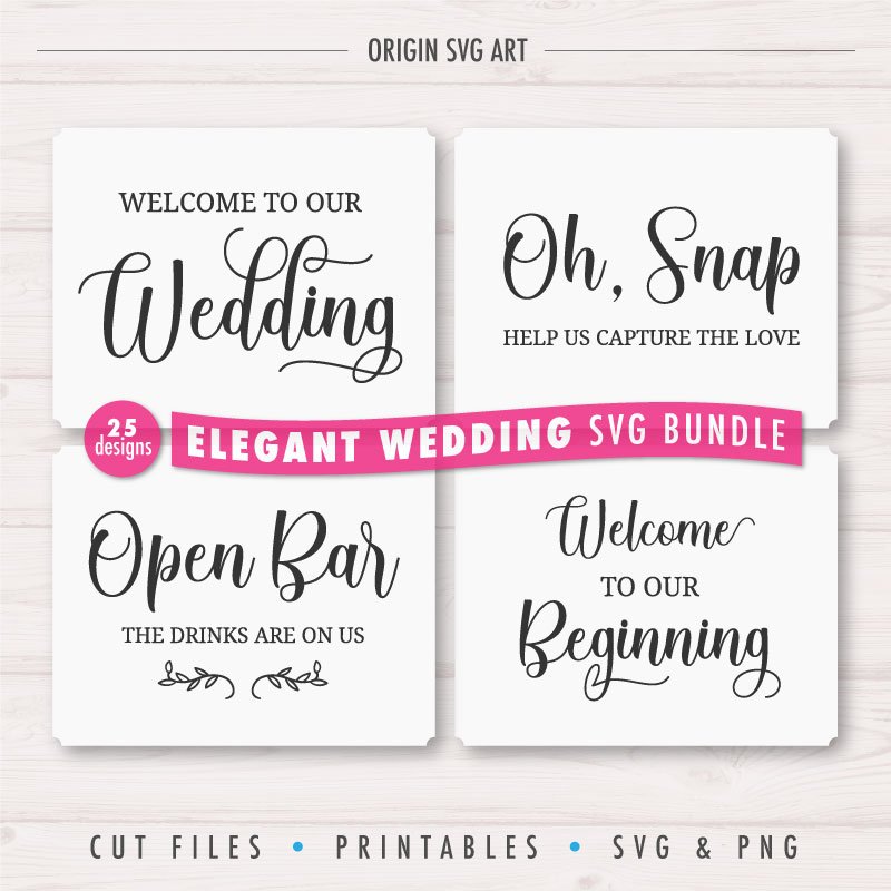 Download 25 Designs Wedding Signs Bundle Elegant Wedding Cards Svg Origin Svg Art