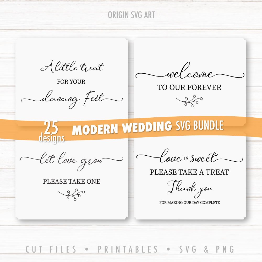 Download 25 Designs Wedding Signs Bundle Modern Wedding Cards Svg Origin Svg Art