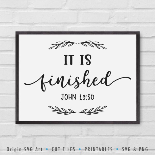 It Is Finished, John 19:30 SVG - Image 2