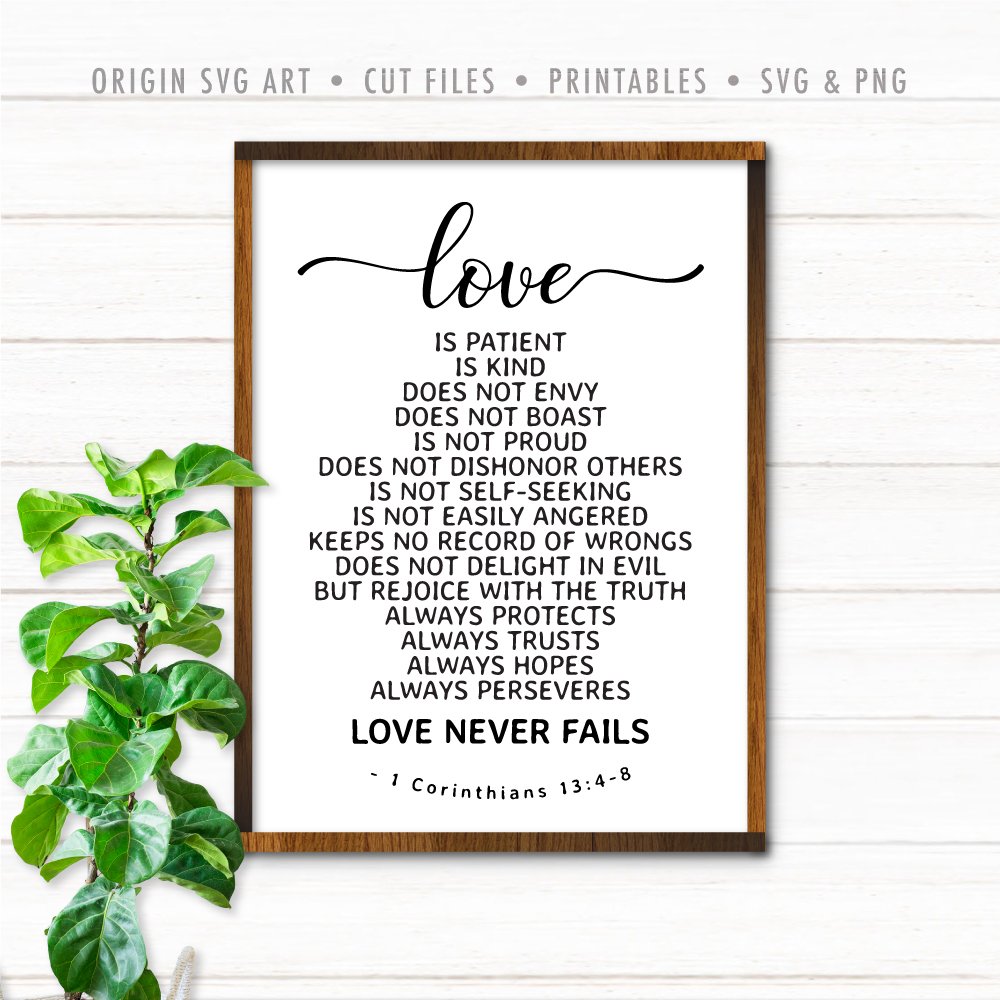 Download Love is Patient, Love Never Fails, 1 Corinthians 13:4-8 ...