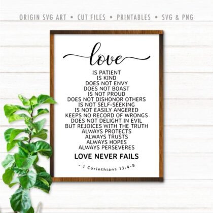 love is patient svg