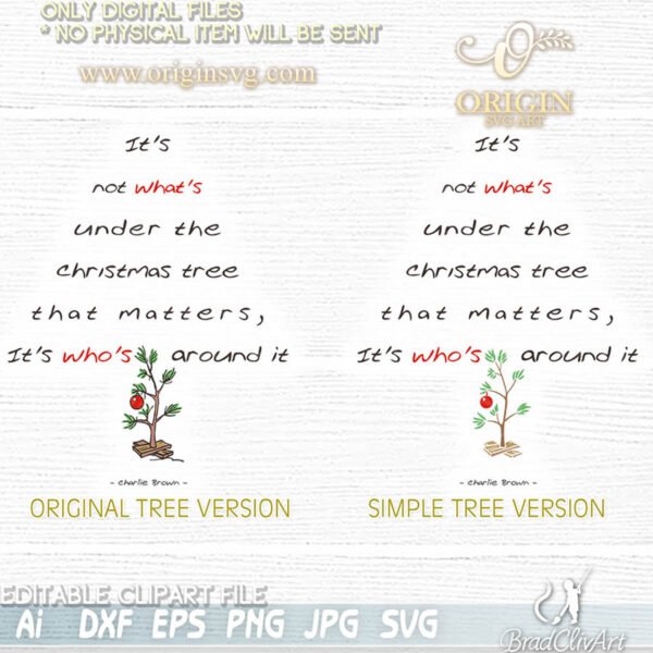 Charlie Brown Christmas Tree Original and Simple Version SVG 10 in 1 - Image 6