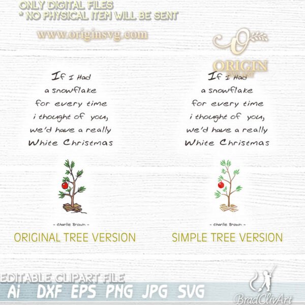 Charlie Brown Christmas Tree Original and Simple Version SVG 10 in 1 - Image 2