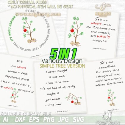 charlie brown christmas tree svg