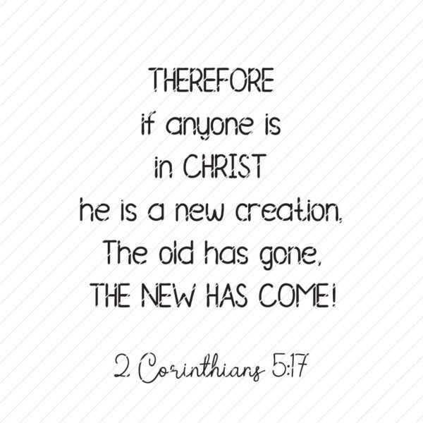 Therefore If Anyone Is In Christ He Is A New Creation. The Old Has Gone. The New Has Come! 2 Corinthians 5:17 SVG - Image 4