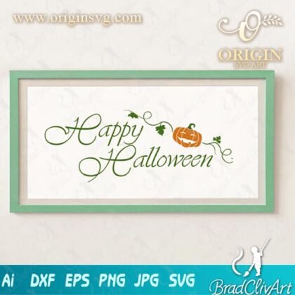 happy halloween pumpkin svg