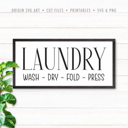 Laundry: Wash, Dry, Fold, Press SVG