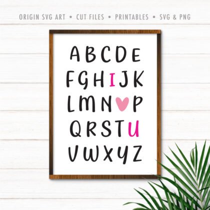 ABC I Love You SVG