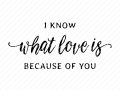 I Know What Love Is Because of You SVG