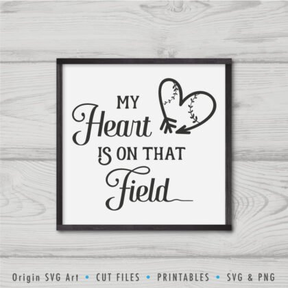 My Heart Is On That Field SVG