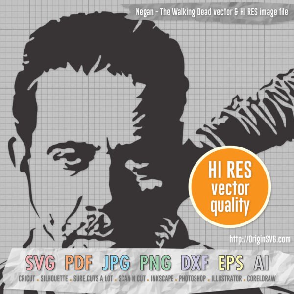 Negan the Walking Dead Jeffrey Dean Morgan SVG cut files