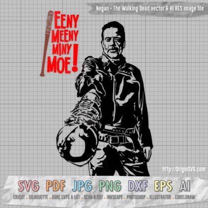 Negan the Walking Dead Jeffrey Dean Morgan pointing Lucille bat