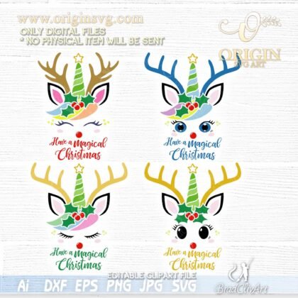 bundle christmas unicorn