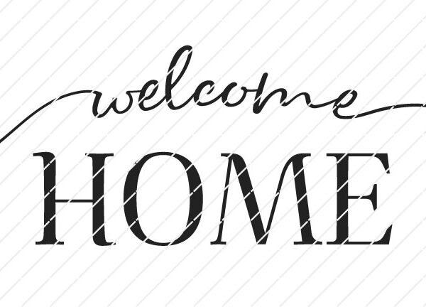 Welcome Home SVG for wall sign cricut and silhouette - Image 2