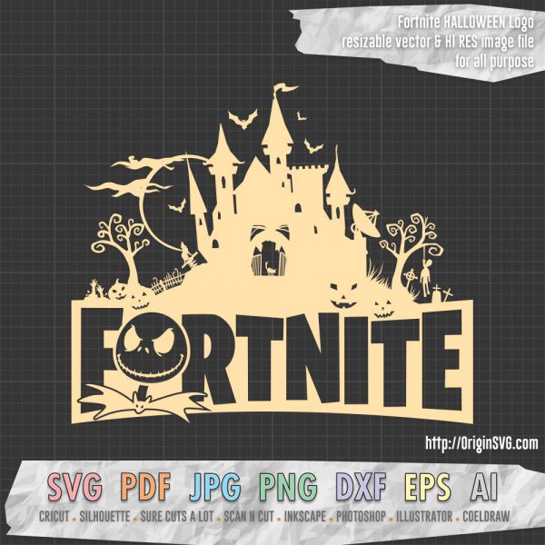 Fortnite Halloween Logo in dark background