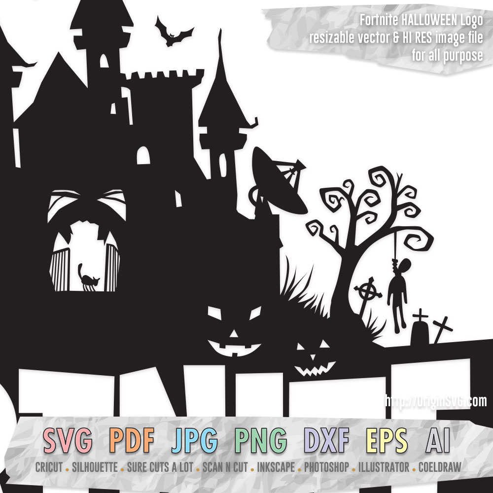 Fortnite Logo Halloween Version Svg Cut Files Printable Personal