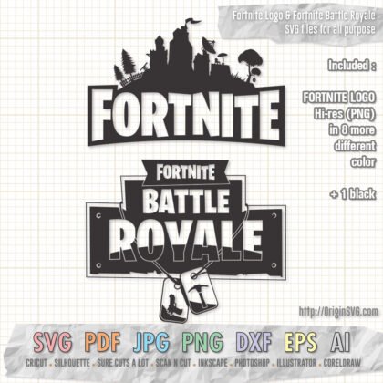 fortnite logo and fortnite battle royale logo
