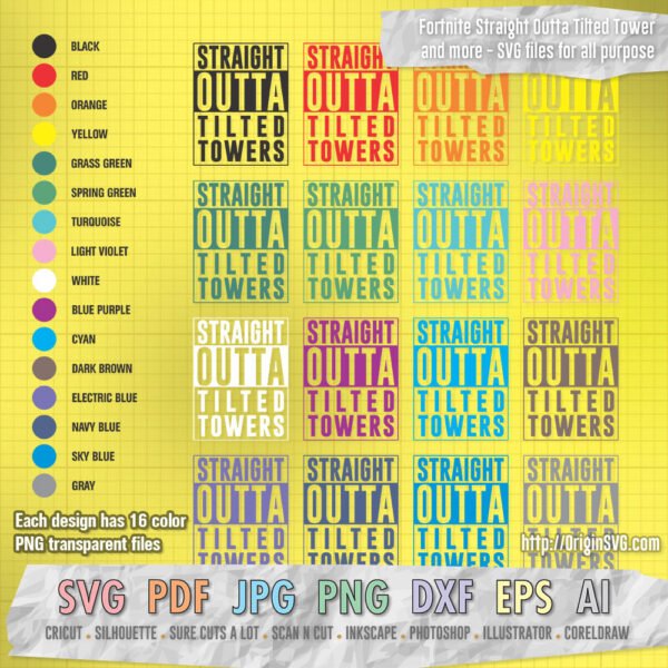 Fortnite Straight Outta sticker cut files SVG