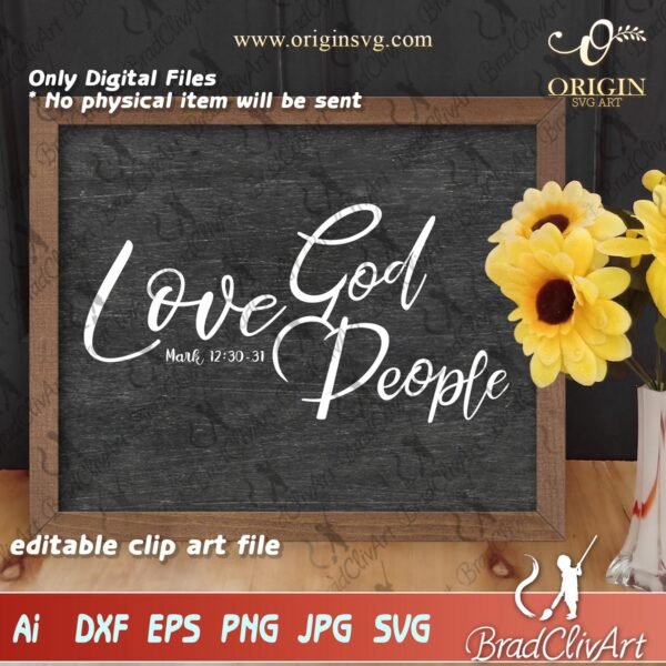 Love God Love People SVG cutting files - Image 4