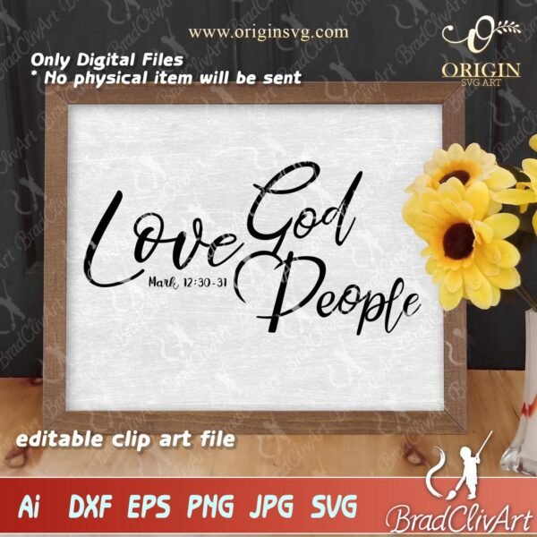 Love God Love People SVG cutting files - Image 3