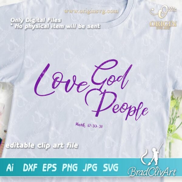 Love God Love People SVG cutting files - Image 5