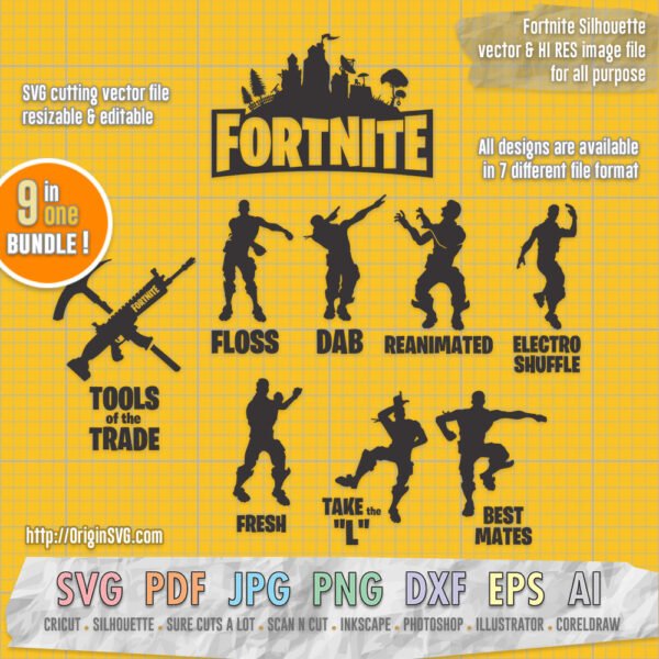 Fortnite battle emote silhouette