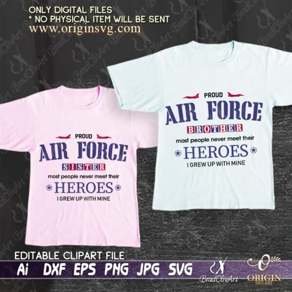 Bundle Proud Air Force female version SVG cutting file for Cricut and Silhouette - Image 8