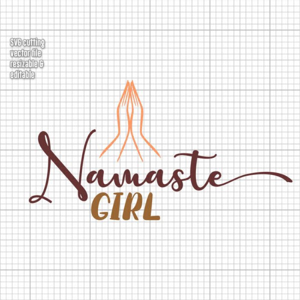 namaste girl t-shirt design cut files