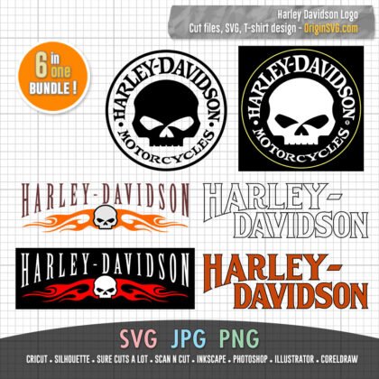 harley davidson skull logo tribal classic