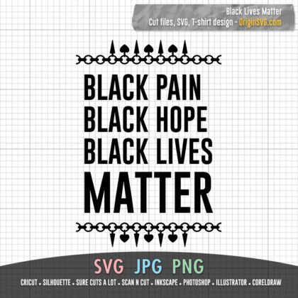 Black Pain Black Hope Black Lives Matter SVG