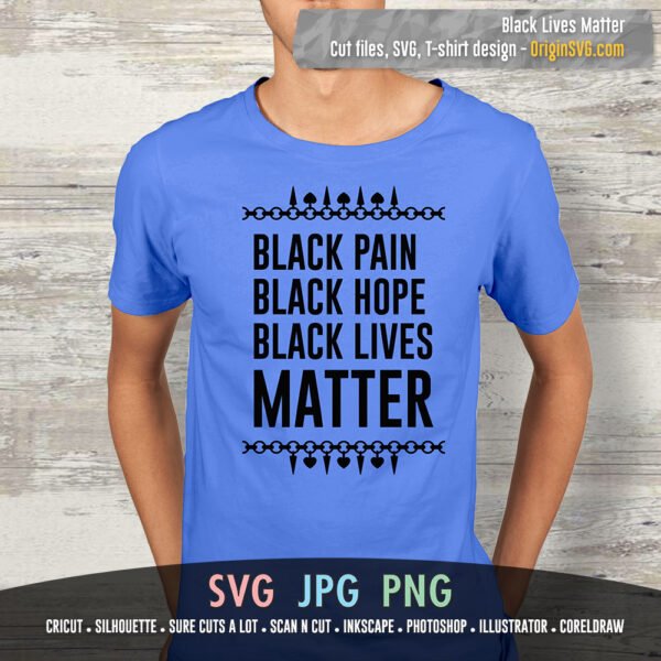 Black Pain Black Hope Black Lives Matter SVG