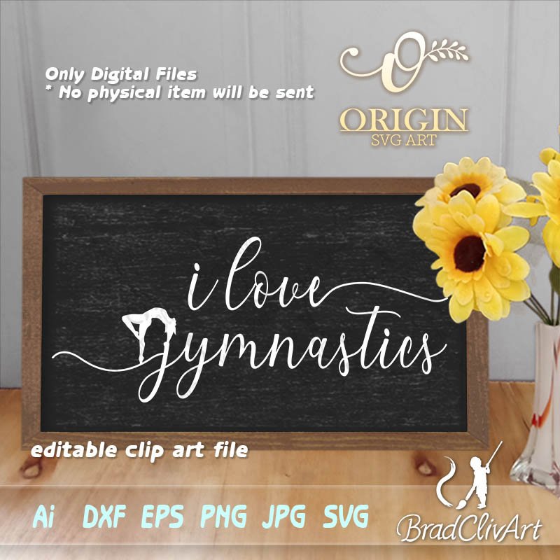 Download I Love Gymnastics For Cricut Design Space And Sihouette Origin Svg Art SVG, PNG, EPS, DXF File