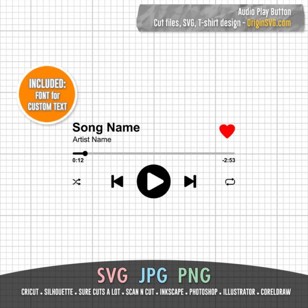 audio player control button SVG