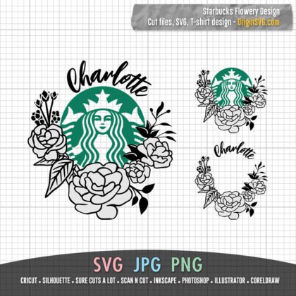 Starbucks-flowery-design