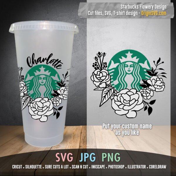 Starbucks-flowery-design