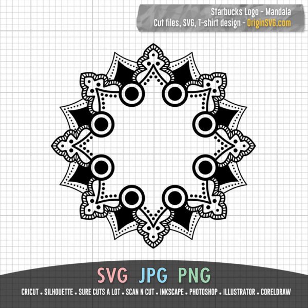 S-bucks Mandala Design for Coffee Cup - Image 3