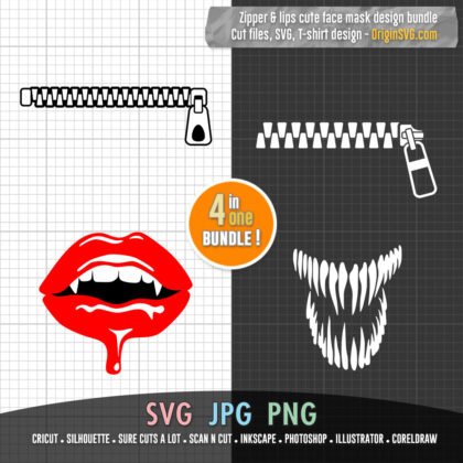 zipper face mask design