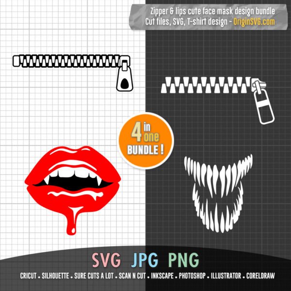 zipper face mask design