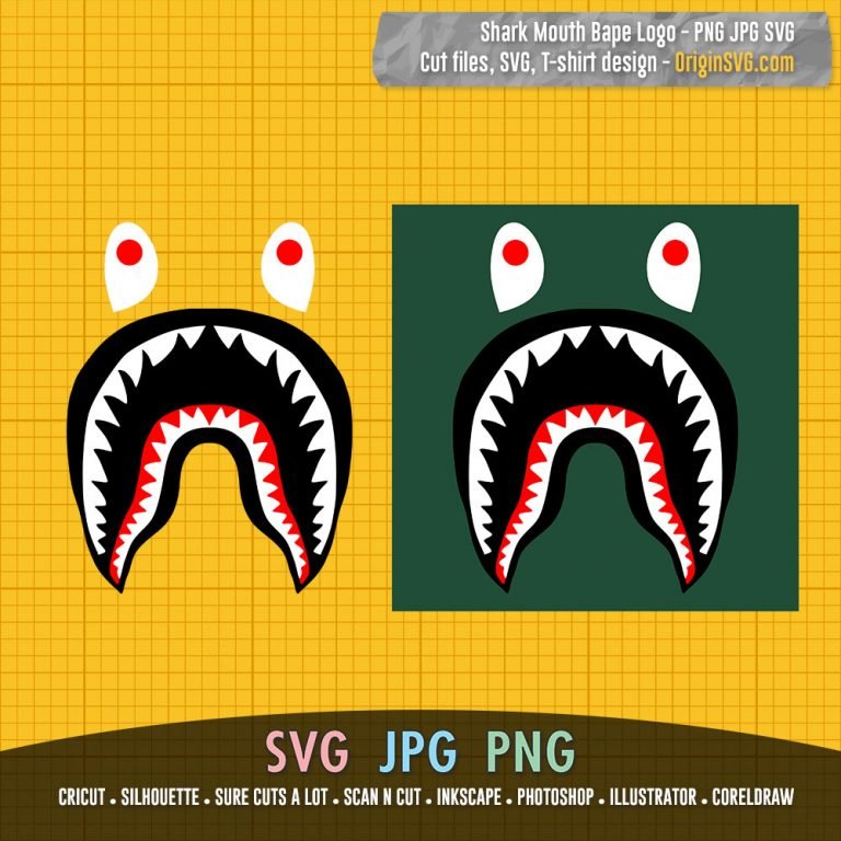 Download Shark Mouth Logo Bape SVG Cut File - Origin SVG Art